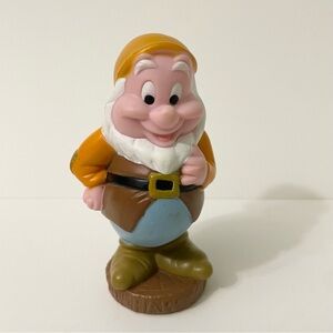 VTG Disney Snow White & Seven Dwarfs Happy 5" Rubber/Plastic Figure
